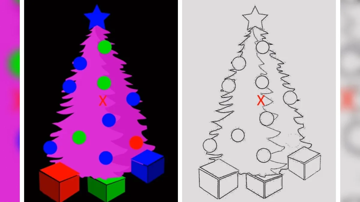Optična iluzija, ki navdušuje splet. Božično drevesce se obarva zeleno