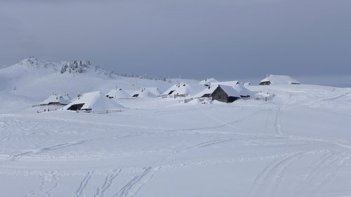 velika planina, zima, sneg