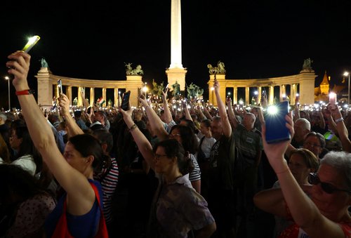 Protest v Budimpešti
