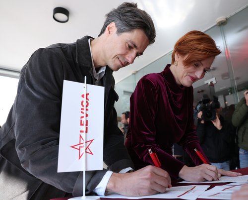 Luka Mesec in Asta Vrečko