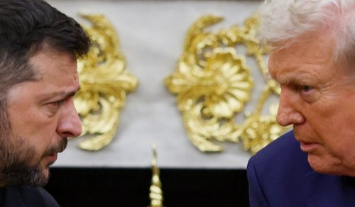 donald Trump in volodimir Zelenski v beli hiši