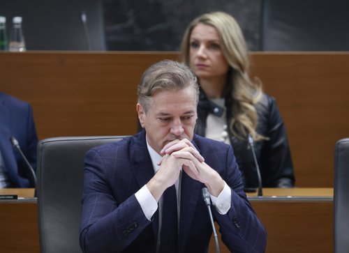 Slovenija, Ljubljana, 22.10.2025, 22. oktober 202535.ta redna seja državnega zbora, politika, portret, Robert Golob, Andrej Reberšek, Urška Klakočar Żupančič,Foto: Borut Živulović/F.A.Bobo