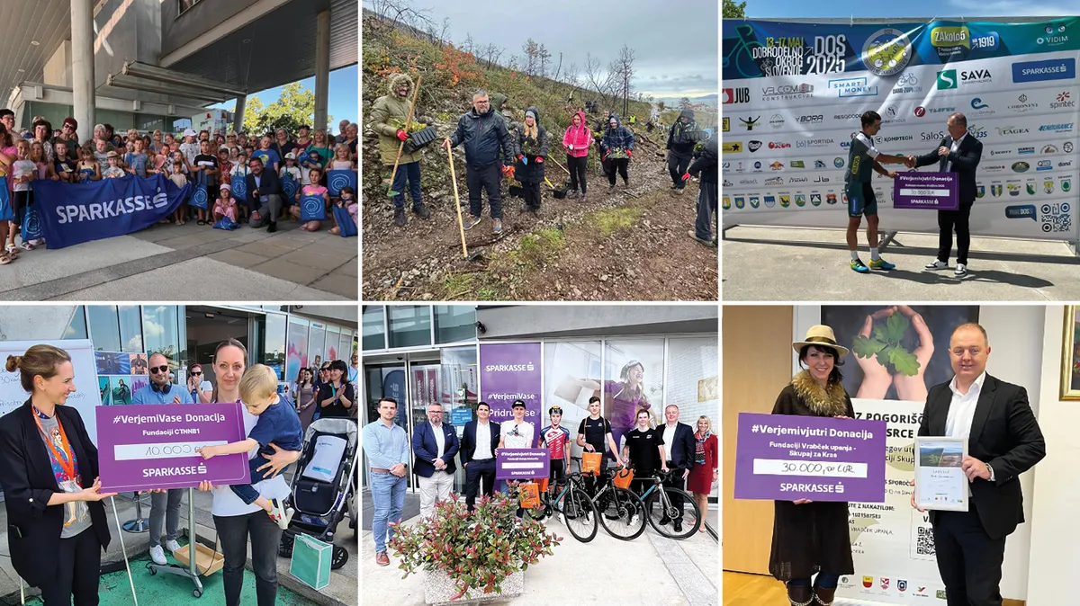 Verjemi v jutri: 100.000 evrov Banke Sparkasse za projekte, ki spreminjajo svet