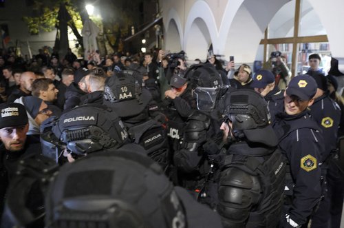 Policija v Novem mestu na shodu #vsismolahkoAco