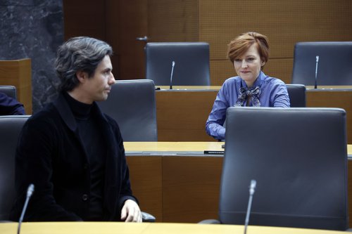 Luka Mesec in Asta Vrečko v DZ