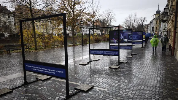 Vandali znova nad razstavo v središču Ljubljane, tokrat tarča UKC Ljubljana