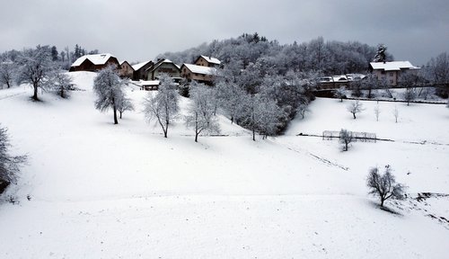 Slovenijo je pobelila snežna odeja