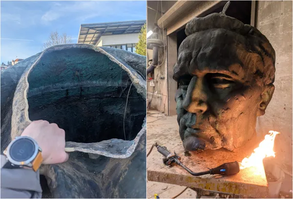 Kako so obnavljali Titovo glavo: storilec jo je porinil s kipa, zato se je ukrivila