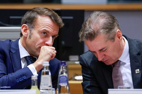 Emmanuel Macron in Robert Golob