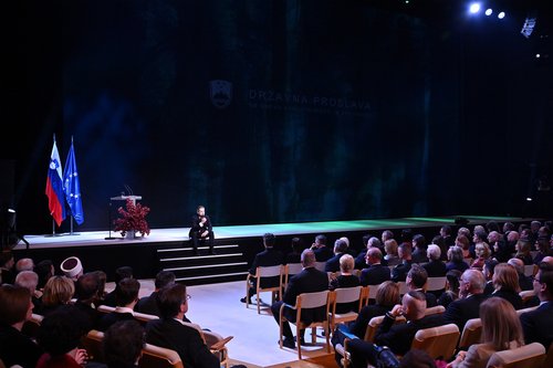 Robert Golob na proslavi