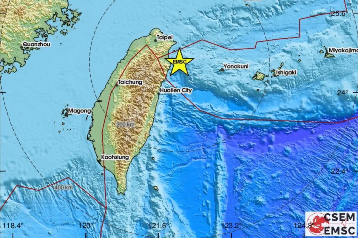 Potres z magnitudo 6,6 stresel Tajvan in japonske otroke