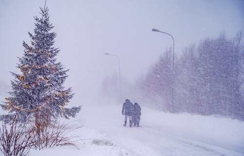 Snežna nevihta Johannes na Švedskem