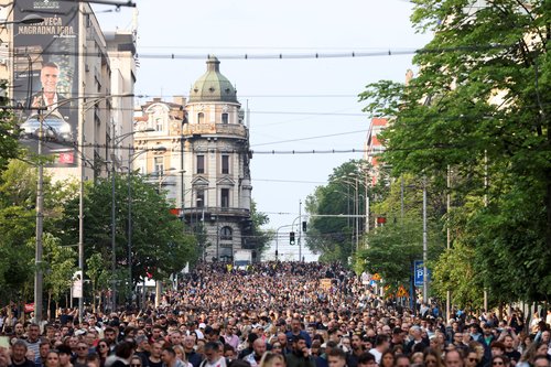protesti, beograd, srbija proti nasilju