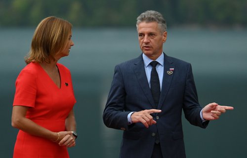 Tanja Fajon in Robert Golob