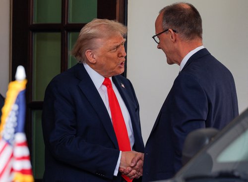 Friedrich Merz in Donald Trump