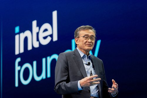 FILE PHOTO: Intel's CEO Lip-Bu Tan speaks at the company's Annual Manufacturing Technology Conference in San Jose, California, U.S. April 29, 2025. REUTERS/Laure Andrillon/File Photo