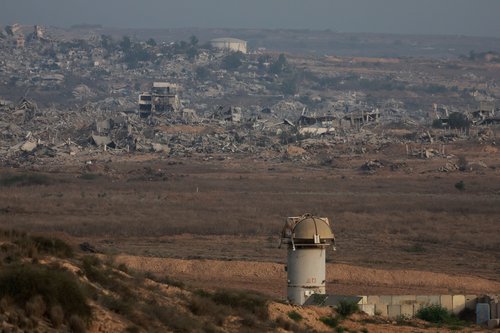Pogled na razdejano severno Gazo