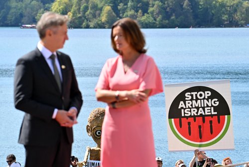 Propalestinski protest na Bledu ob robu BSF