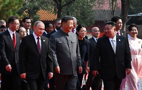 Vladimir Putin, Ši Džinping in Kim Džong Un