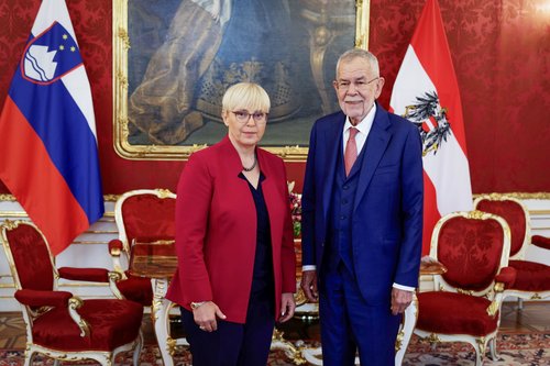 Predsednica Pirc Musar in predsednik Van der Bellen