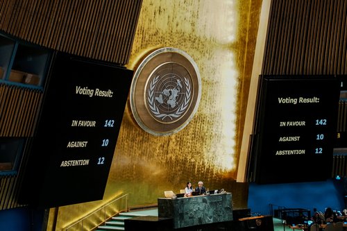 Glasovanje Generalne skupščine o rešitvi dveh držav 12. septembra 2025 v New Yorku