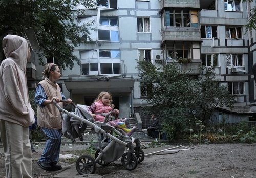 Posledice ruskega napada na Dnipro