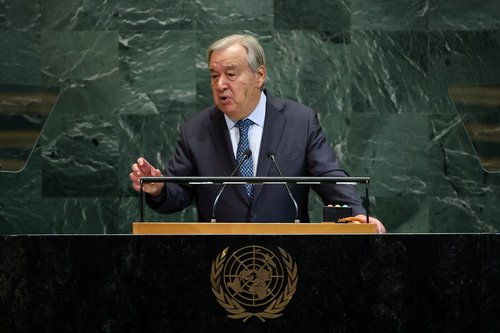 Antonio Guterres na 80. zasedanju Generalne skupščine ZN v New Yorku