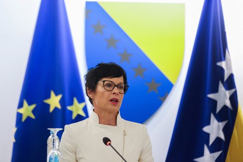 Marta Kos na prvem uradnem obisku v Sarajevu