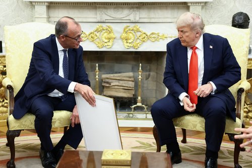 Friedrich Merz in Donald Trump