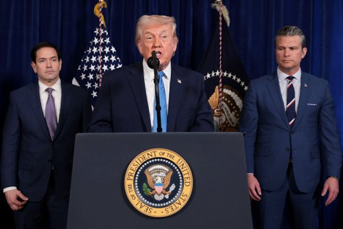 Donald Trump, Pete Hegseth in Marco Rubio