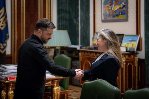 Chrystia Freeland in Volodimir Zelenski