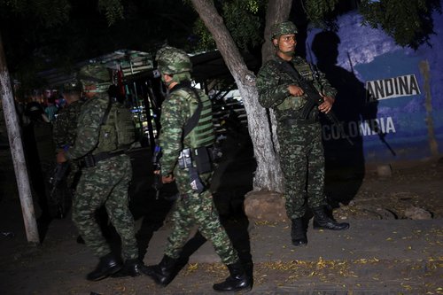 Kolumbijska vojska ob meji z Venezuelo