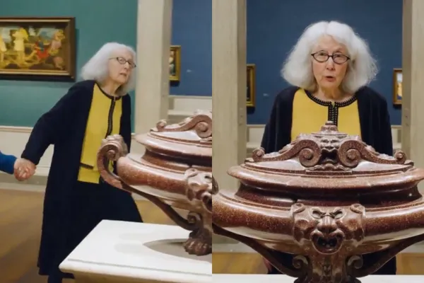 77-letna kustosinja z obvladanjem slenga generacije Z obnorela splet (VIDEO)