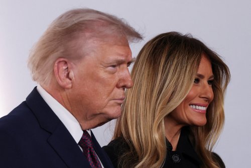 Melania in Donald Trump