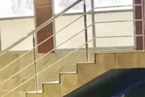 Voznik nasmejal splet. Avto je pustil kar pod stopnicami