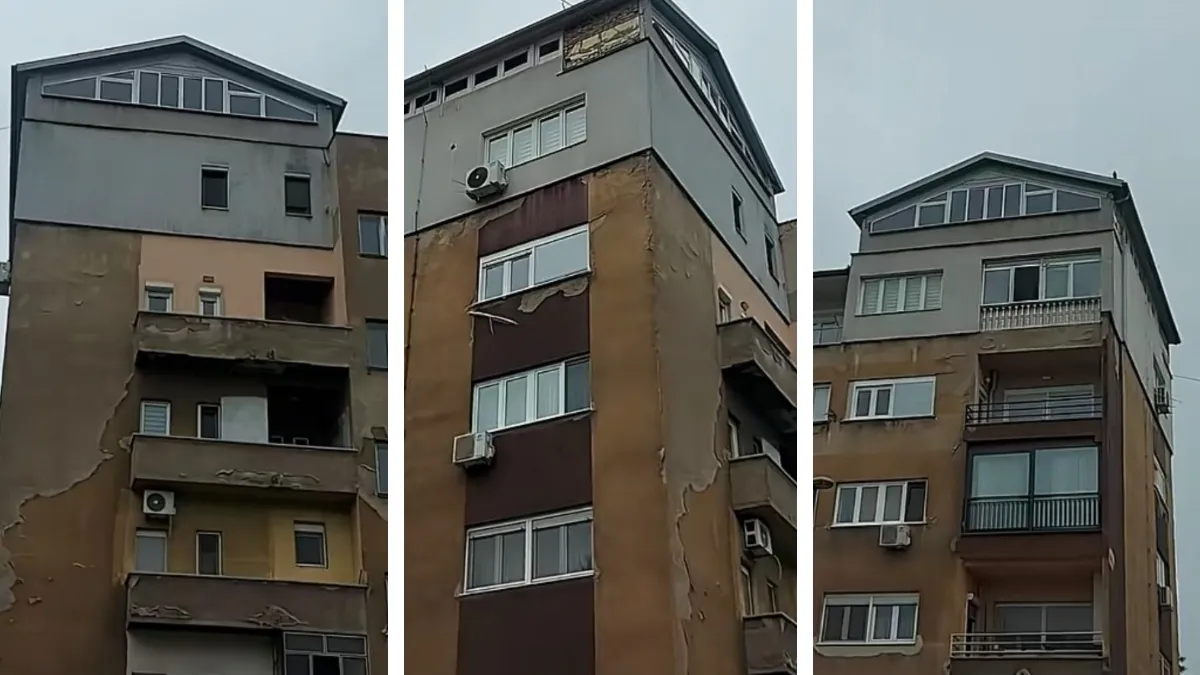 Bosanec na vrhu bloka postavil hišo