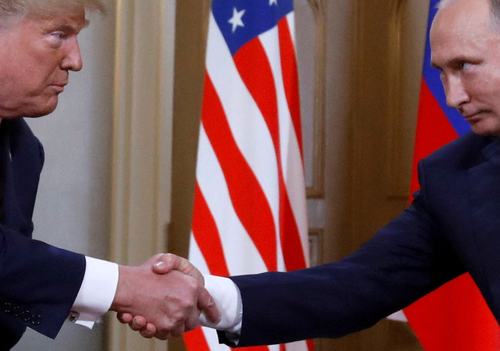 Donald Trump in Vladimir Putin