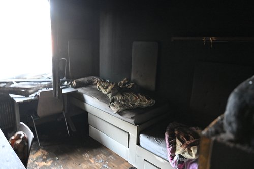 Požar, dijaški dom Ivana Cankarja, Ljubljana, pogorišče