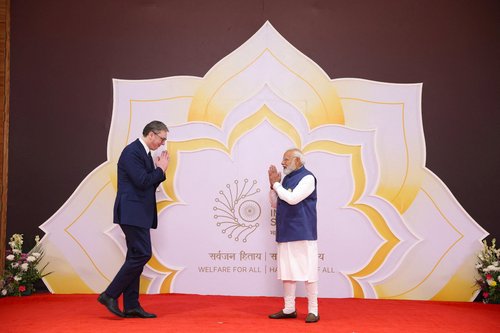 Aleksandar Vučić v Indiji