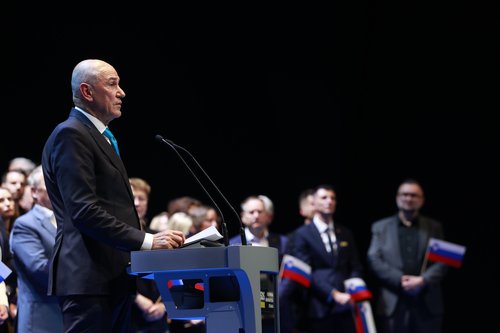 Janez Janša na predvolilni konvenciji SDS