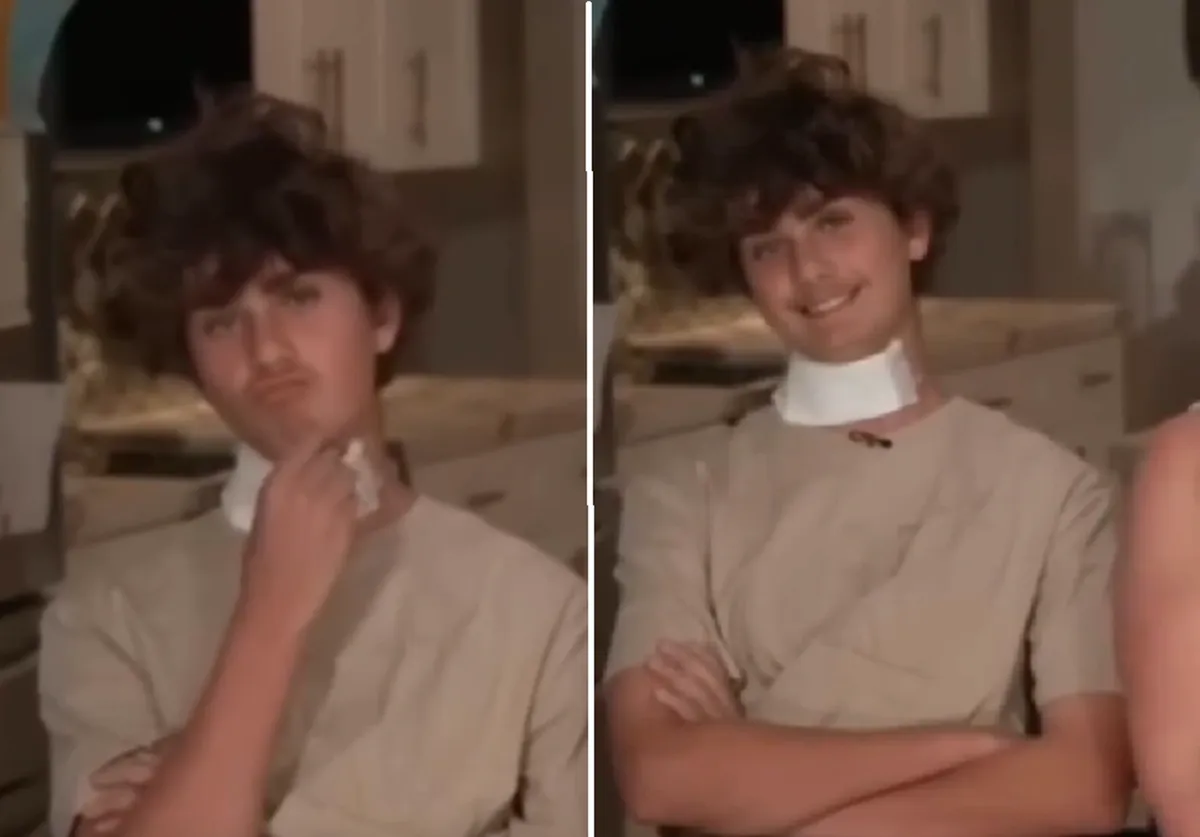 13-letnik, ki ga je moški napadel z nožem, s svojo reakcijo med intervjujem nasmejal splet (VIDEO)