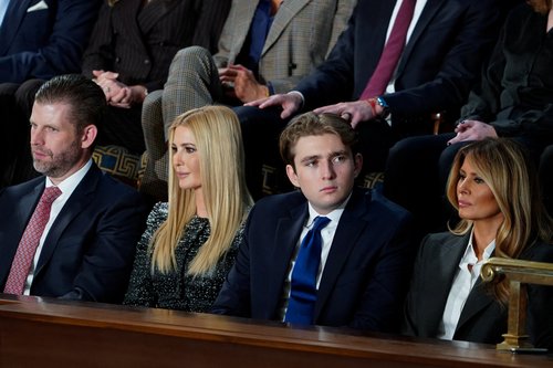 Eric Trump, Ivanka Trump, Barron Trump in prva dama Melania Trump
