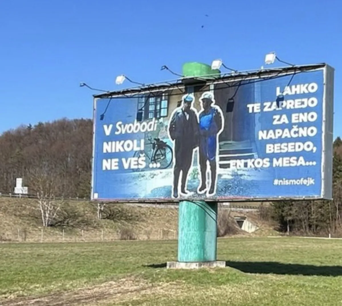 Partljič in Bibičeva družina obsodili podobo na plakatu SDS: "Žalitev avtorja in dela"