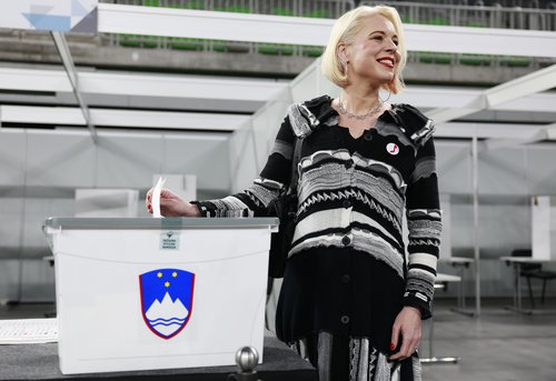 Slovenija, Ljubljana, 17.03.2026Predčasno glasovanje Urška Klakočar Zupančič