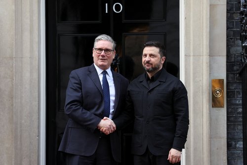 Keir Starmer in Volodimir Zelenski