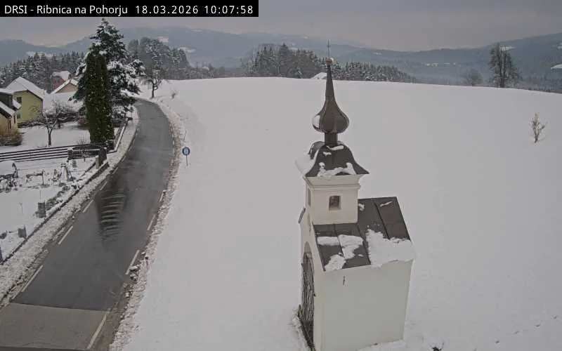 Po zgodnji pomladi zimsko presenečenje: dele države pobelil sneg