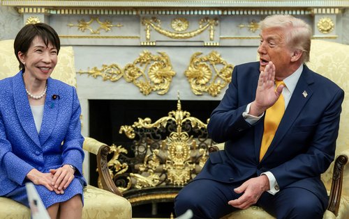 Sanae Takaiči in Donald Trump