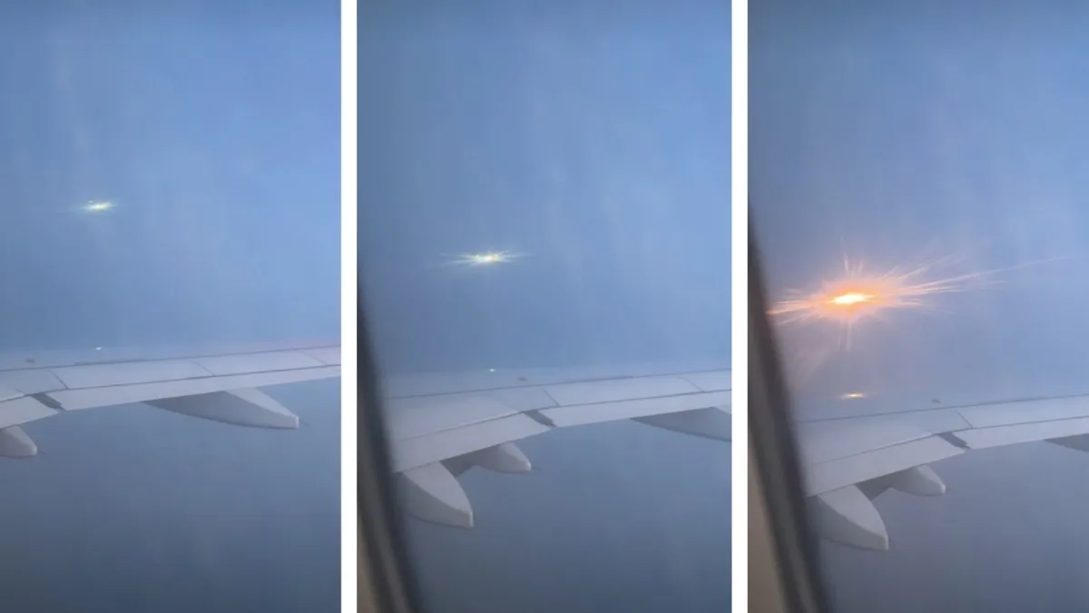 V kamero ujel eksplozijo ob letalu. "Mislil sem, da bomo strmoglavili"