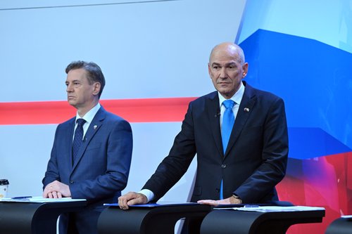 Janez Janša in Robert Golob