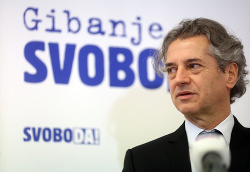 Robert Golob ob obletnici stranke Gibanje Svoboda.